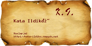 Kata Ildikó névjegykártya