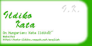 ildiko kata business card